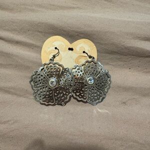 Brighton Silver Filigree Flower Earrings